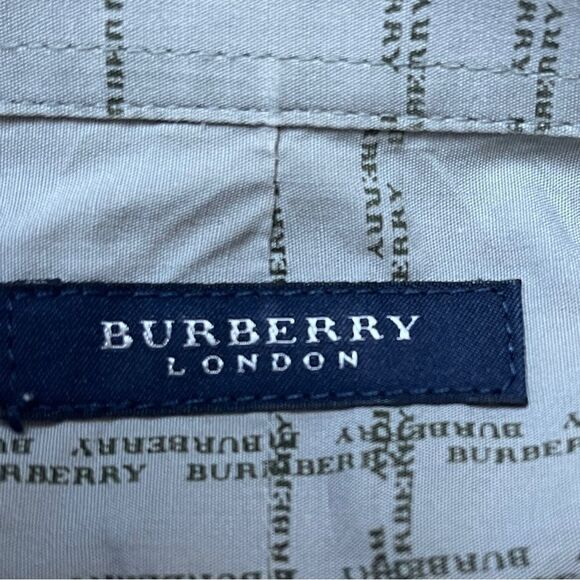 BURBERRY LONDON  Authentic Mens Logo Plaid Cotton Button Down Shirt 16-41 - Picture 11 of 16